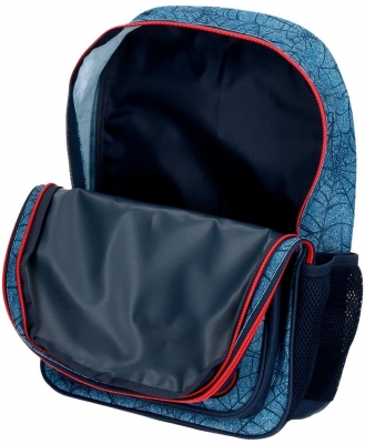 Ghiozdan scoala baieti, 2 compartimente Spiderman Denim, Marvel